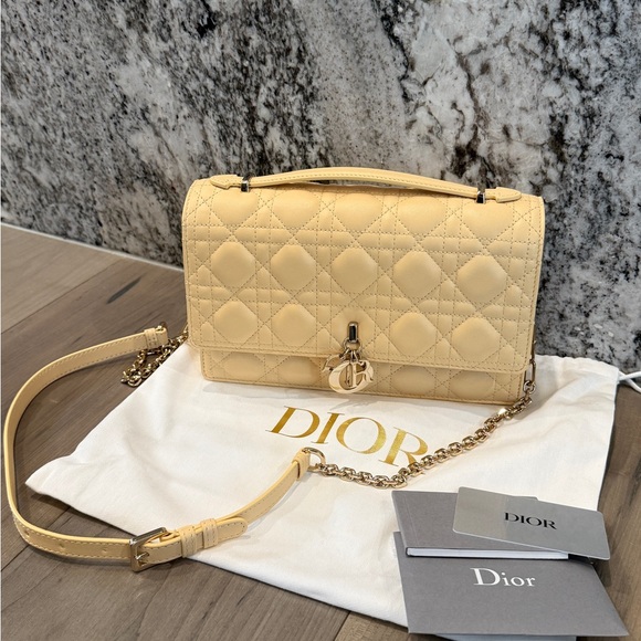 Dior Handbags - Miss Dior Lampskin- Flap bag size M color Pastel Light